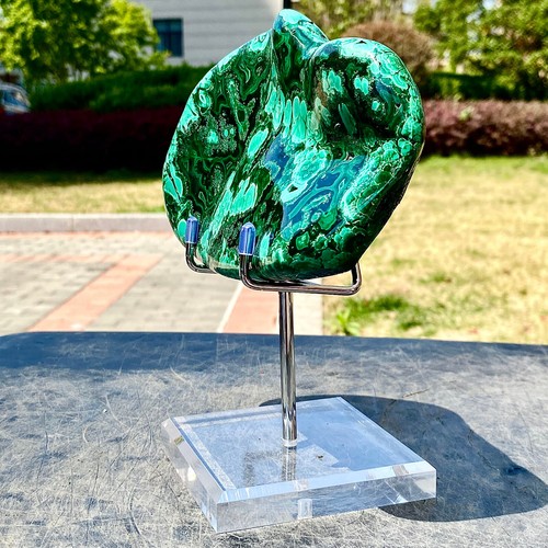 2.32LB Natural glossy Malachite transparent cluster rough mineral sample - 第 6/16 張圖片