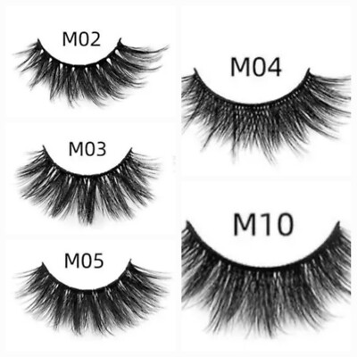 5 Pairs False Eyelashes Soft Natural Extension Black 3D Makeup Lashes Black