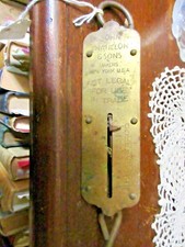 Antique John Hamilton Spring Balance Hanging  Scale  50# !! , Brass Face  