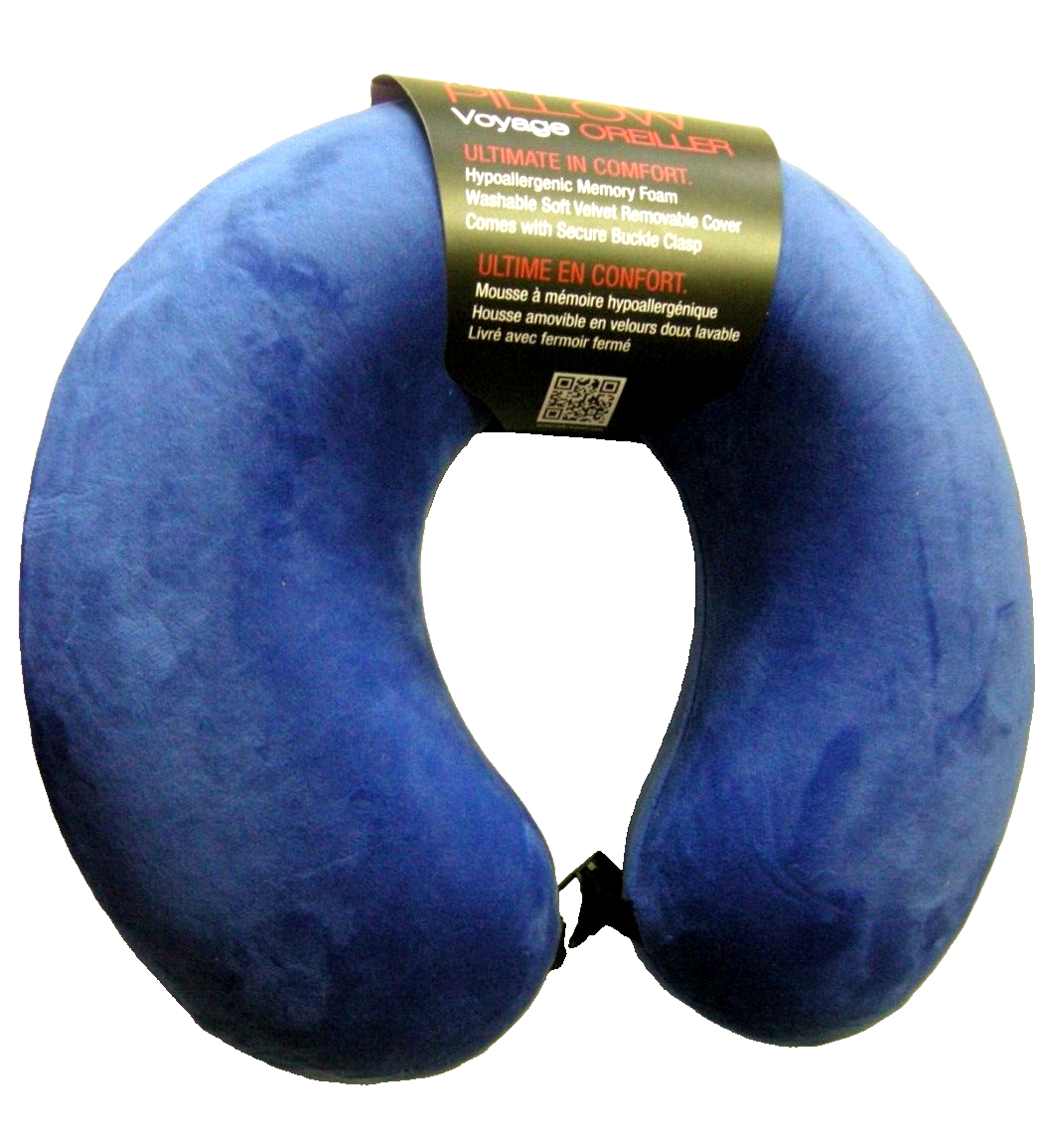 ORB Travel Blue Memory Foam Travel Pillow One Size Brand New-image