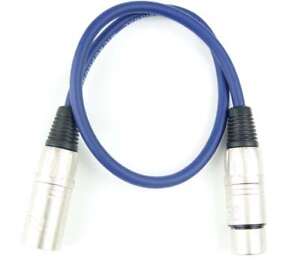 2 St 0,5 m Mikrofonkabel BLAU 3 pol XLR Neutrik kompatibel DMX Kabel Adam Hall
