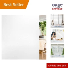 Elegant Matte White Window Privacy Film, UV Blocking & Static Cling, 35.4"x78.7"