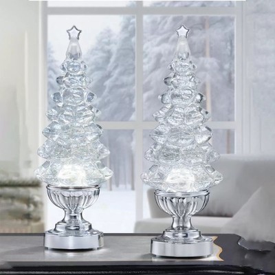 14 Zoll (35,6 cm) beleuchtete Glitzer Weihnachtsbaum Lampen, 2er Pack-Ref 5732-1-P
