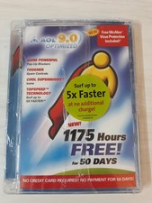 AOL Install CD AOL 9.0 Optimized Factory Sealed Vintage