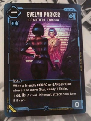 Evelyn Parker (Rare) B107 - Cyberpunk TCG Welcome to Night City Beta