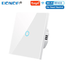 Smart WiFi Touch Switch for Alexa & Google, No Neutral, 1/2/3 Gang Control