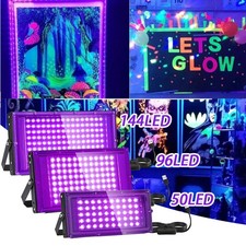 100W LED Black Light, Powerful UV Spotlight, 395nm UV Lamp for Christmas Lights
