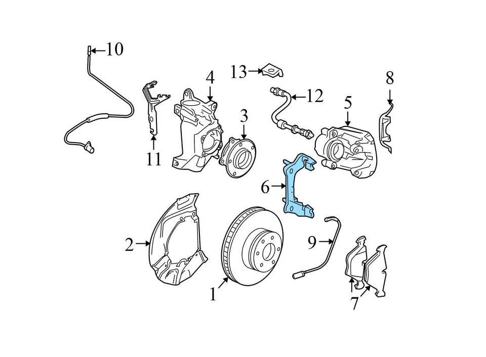 BMW M5 2006-2010 5,0 L - Porta pinza de freno delantero / soporte 2283171 Foto 3 de 4