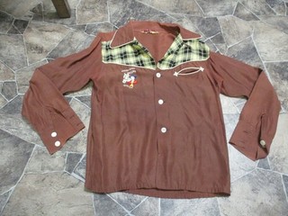 Vintage 1950s HOPALONG CASSIDY Child's Western Shirt Little Champs Size 14