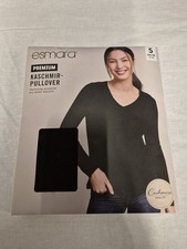 100% Kaschmir Pullover Damen Schwarz Esmara G...