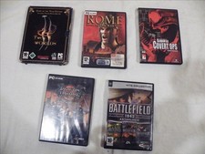 LOT DE 5 JEUX VIDEO VINTAGES POUR PC (voir descriptif et photos)..