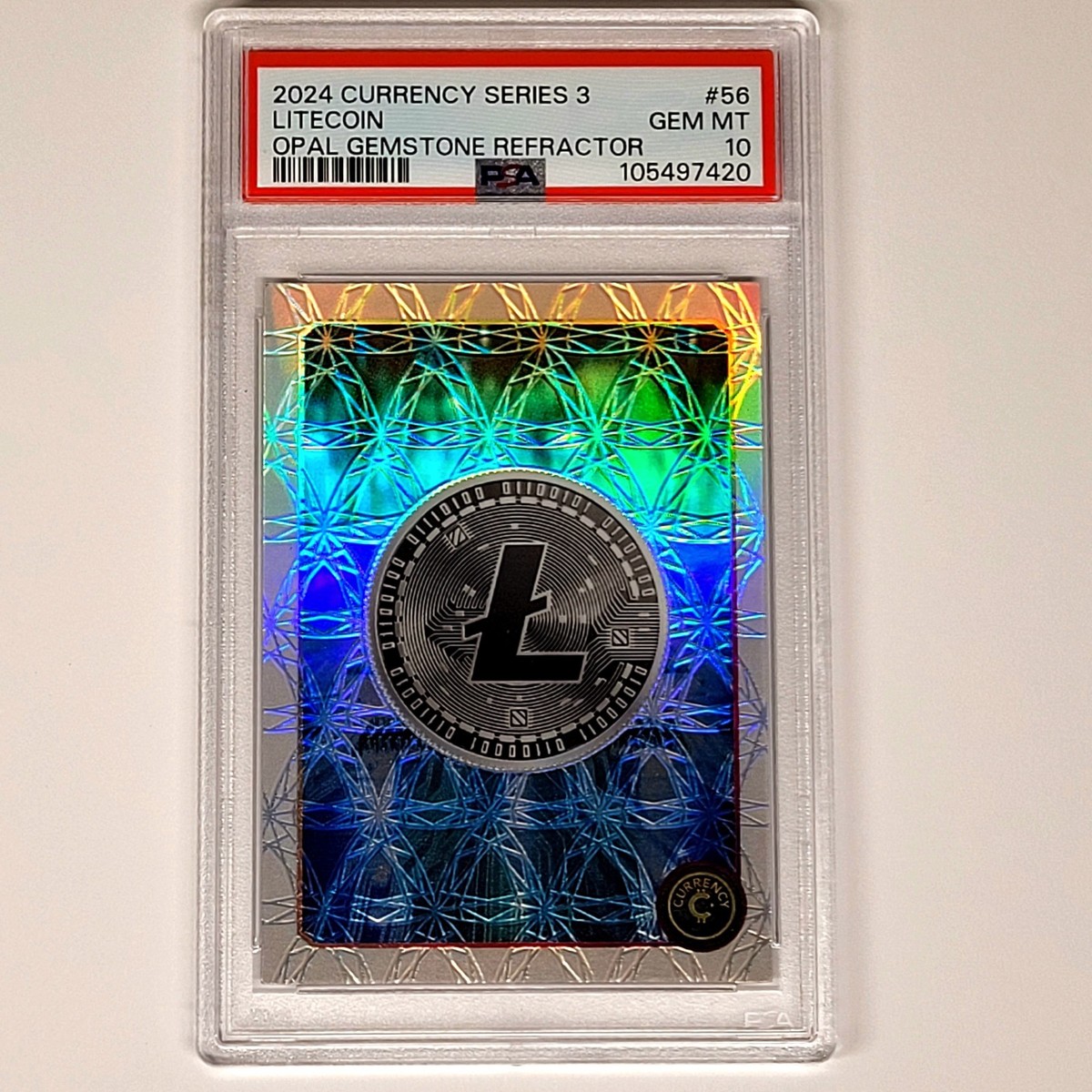 POP 1! PSA 10 GEM 2024 Cardsmiths Litecoin #56 Opal /45 Refractor Crypto  Bitcoin