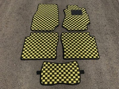 Toyota Chaser Mark II GX100 JZX100 Floor Mats Check Yellow   New Japan 1996-2000