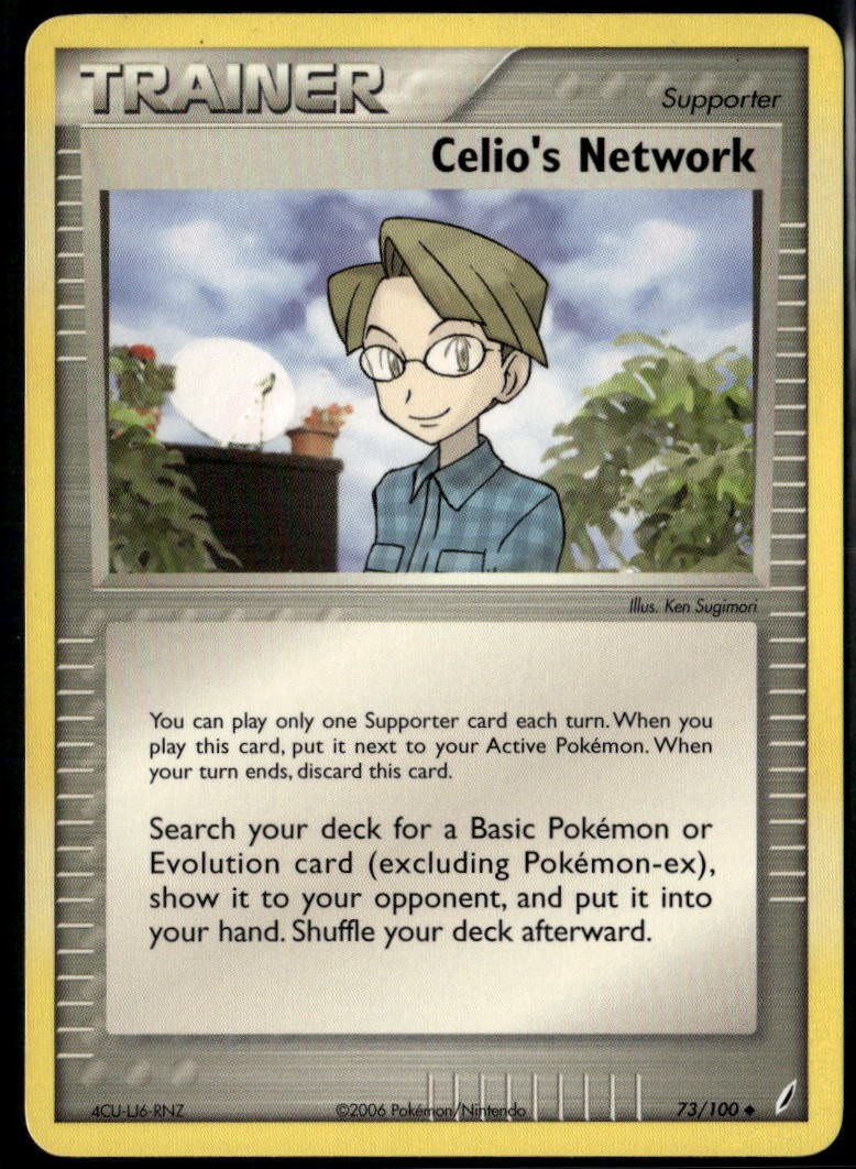 Celio's Network 73/100 Uncommon Crystal Guardians NM Pokemon Card