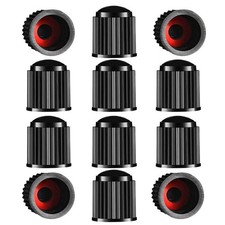 The Upgraded Version Has A Sealing Ring Tire Valve Stem Caps 12pcs Black