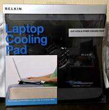 Belkin Portable Laptop Cooling Pad USB Fan Stand Black Lightweight Travel