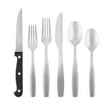 36-Piece Flatware Set with Steak Knives for 6-Person Service