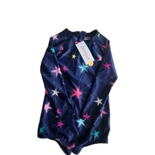 Cat  Jack Toddler Girls Stars Shortall Rash Guard Swimwear Navy 3T