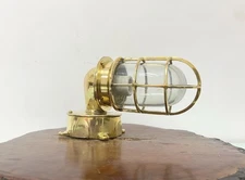 Vintage Industrial Nautical Wall Light with Junction Box | Halloween Discount
