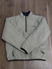 Kickers Reversible 1/4 Zip Puffer Jacket - Men’s Large - Beige/Navy Y2K Vintage