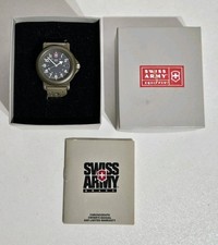 Reloj Vintage Años 90 Swiss Army Renegade Verde Oliva 38mm Fecha ☆ Nuevo/Leer ☆