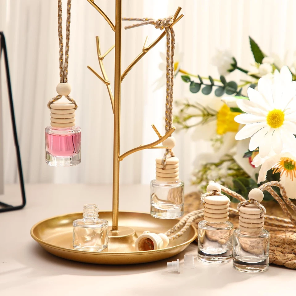 400 Piezas Ambientador Coche Colgante Difusor Botellas Vacías A Granel 8ml Vidrio Transparente... Foto 4 de 4