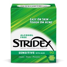 Stridex Medicated Acne Pads, Sensitive, 90-count, Pack of 3