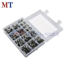 14 SAE Sizes Black Rivets Assortment Kit - 500 Pieces (3/32inch to 3/16inch)