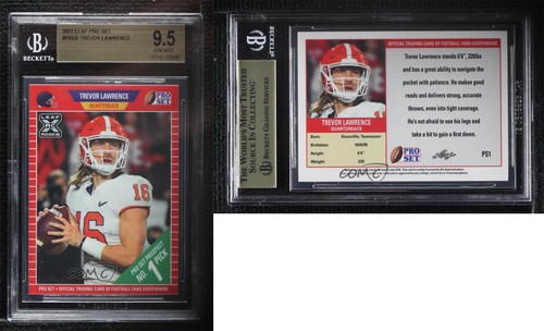 2021 Leaf Pro Set Prospect /56111 Trevor Lawrence BGS 9.5 Rookie RC - 第 3/3 張圖片