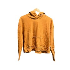 Standard James Perse Orange Pullover Women's Hoodie Crop Sweatshirt Size 2