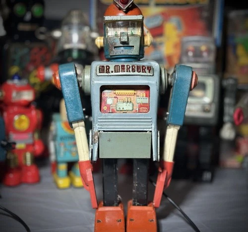 1963 MARX- Mr. Mercury Battery Operated Toy Robot **Untested** Vintage