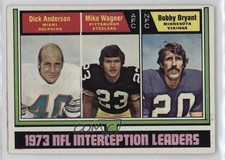 1974 Topps Interception Leaders Dick Anderson Mike Wagner Bobby Bryant #332 0rd2