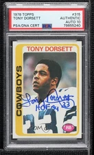 PSA/DNA 1978 Topps Tony Dorsett PSA/DNA Authentic Card & Auto Rookie RC HOF 0y8e