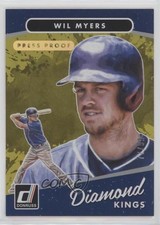 2017 Panini Donruss Diamond Kings Gold Press Proof /99 Wil Myers #23 g2u
