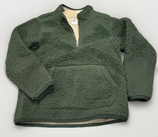 Carter’s Boys Jacket Sz 6 Olive Green & Tan Zip Up Sherpa Pullover