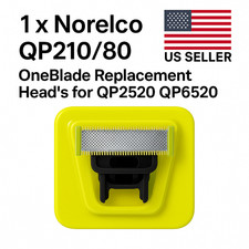 1 x Norelco QP210/80 OneBlade Replacement Head's for QP2520 QP2630 QP6520