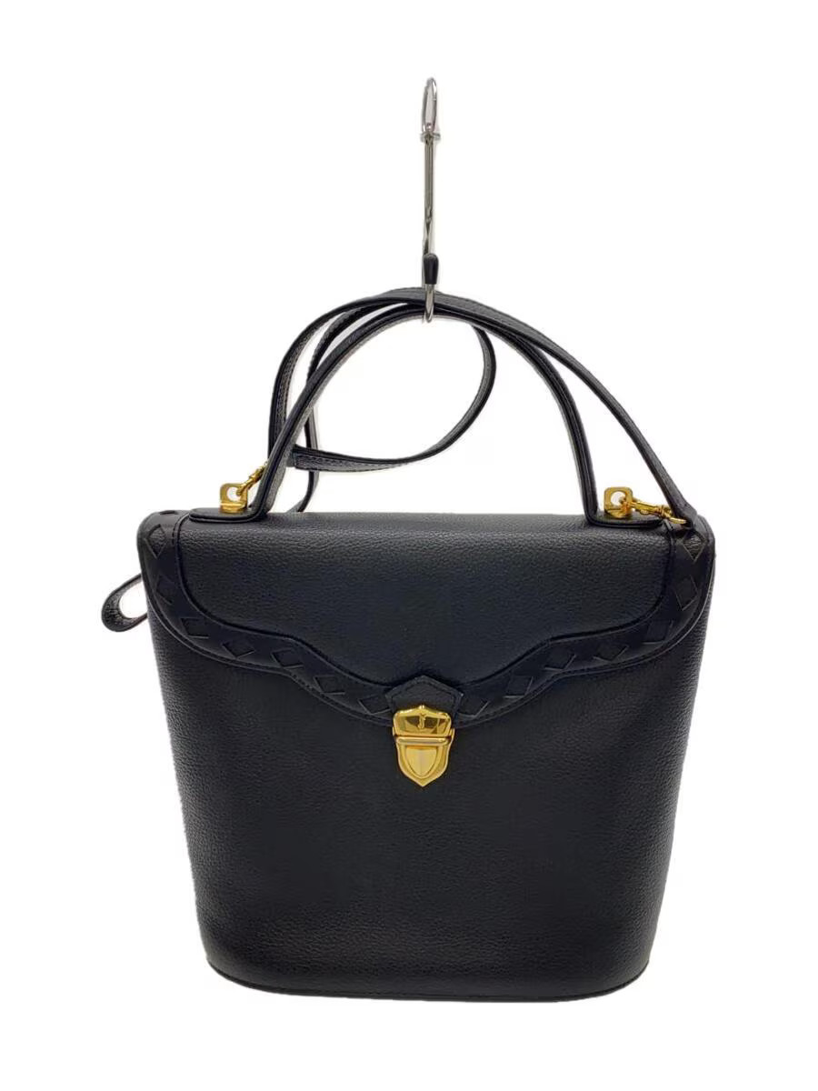 Borsa a tracolla YVES SAINT LAURENT pelle nera tinta unita vintage taglio diamante vecchia