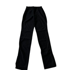 Escada Black Silk Trim Wool Blend Hi-Rise Trousers Women's Pants Size 34 73-30