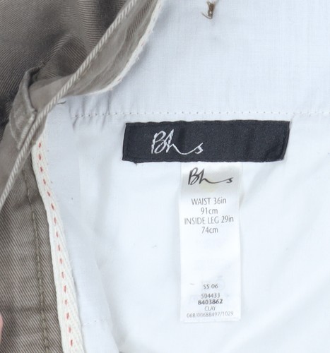 BHS Men's Chino Trousers, Brown, Size 36, Casual - Picture 3 of 12