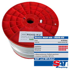 Venton Koaxial Sat Kabel RG6Q-KU 120dB 4-fach...