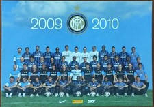 CARTOLINA PROMOCARD 9068 FORMAZIONE SQUADRA INTER 2009/2010 - PERFETTA E RARA