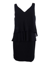 Lauren Ralph Lauren Women's Georgette Tiered Dress (4P, Black) 190866215363
