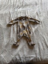 Carter's 6M Gray Safari Animal Footed Sleeper 2-Way Zip Pajamas Baby - A343