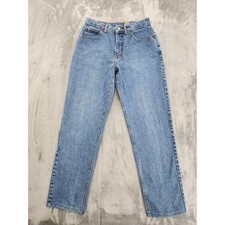 Vintage 80s Calvin Klein High Rise Tapered Leg Jeans Size 14 Blue Mom Baggy