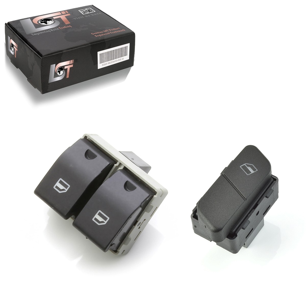 2X Window Lifter Switch Front Left Right Button Set For VW Polo 9N 9A From 2001