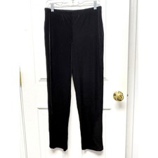 Chico  s Pants NWT Black Velvet Travelers Straight Leg Size S 4/6 Elastic Waist