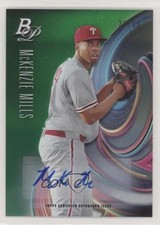 2018 Bowman Platinum Top Prospects Green /99 McKenzie Mills #TOP-23 Auto 2f9