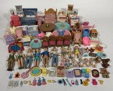 Huge Lot Vintage Fisher Price Loving Family Figures Furniture Accessories SMOKE