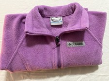 Columbia Little Girls Jacket Purple Size 4/5 Fleece Full Zip Pockets