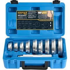 10-Pieces Wheel Bearing Press Kit: Includes Seal Driver, 9 Bearing Adapters, and